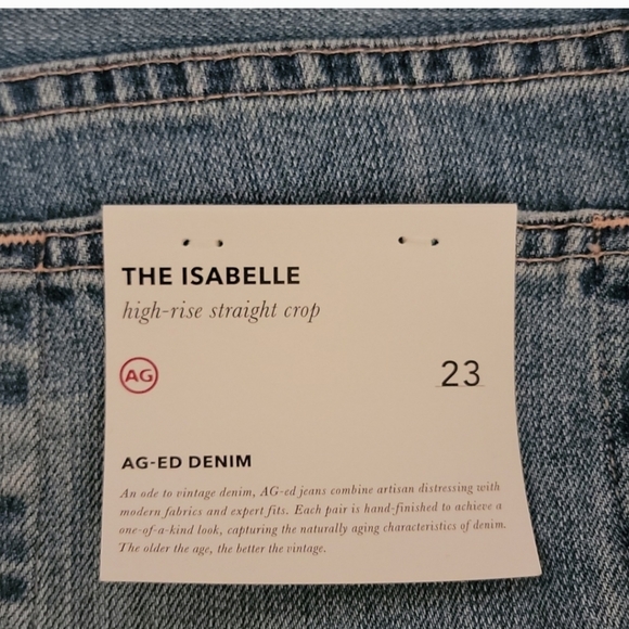 AG The Isabelle High Rise Crop Straight Leg Jeans - Picture 5 of 7